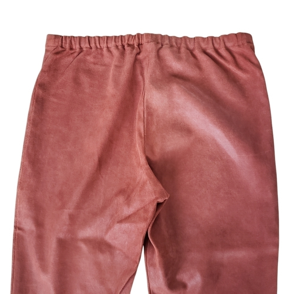 Haider Ackermann Leather Pants Skinny Leg Pull On Style Burnt Orange - Picture 6 of 16